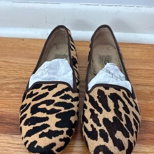 UGG Animal Print Flats - Black and Tan